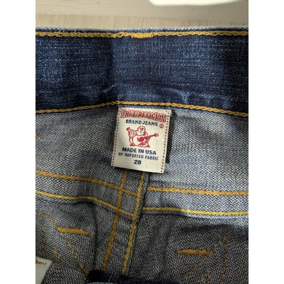 *Rare*True Religion Men's Distressed Geno Slim Fit Straight Jeans , 28x33 - Picture 9 of 13